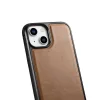 iCarer bőr olajos-viaszos tok természetes bőrrel bevonva iPhone 14 barna tok (WMI14220717-TN) thumbnail