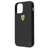 Ferrari FERCAHCP12SBK iPhone 12 Mini 5.4" fekete/fekete hardcase On Track Real Carbon tok thumbnail