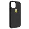 Ferrari FERCAHCP12SBK iPhone 12 Mini 5.4" fekete/fekete hardcase On Track Real Carbon tok thumbnail