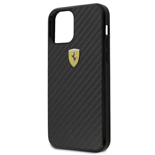 Ferrari FERCAHCP12SBK iPhone 12 Mini 5.4" fekete/fekete hardcase On Track Real Carbon tok - 5
