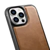 iCarer bőr olaj viasz tok valódi bőrrel borítva iPhone 14 Pro barna tok (WMI14220718-TN) thumbnail