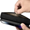 iCarer Olajozott Viaszos Pénztárca Tok 2 az 1-ben iPhone 14 Pro Bőr Fliptok Anti-RFID fekete thumbnail