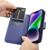 iCarer Wallet 2az1-ben iPhone 14 Plus Anti-RFID bőr fliptok Világos Lila tok thumbnail