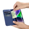 iCarer Wallet Fliptok 2 az 1-ben iPhone 14 Plus Anti-RFID Bőr Fliptok Kék (WMI14220727-BU) tok thumbnail