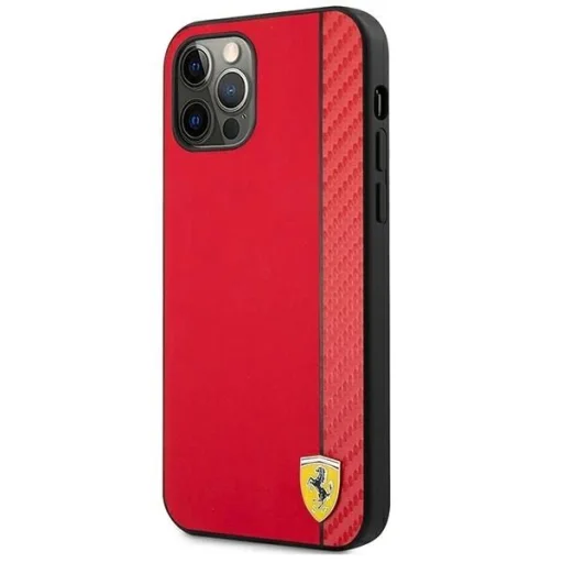 Ferrari FESAXHCP12LRE iPhone 12 Pro Max 6.7" piros/piros tok On Track Carbon Stripe - 2