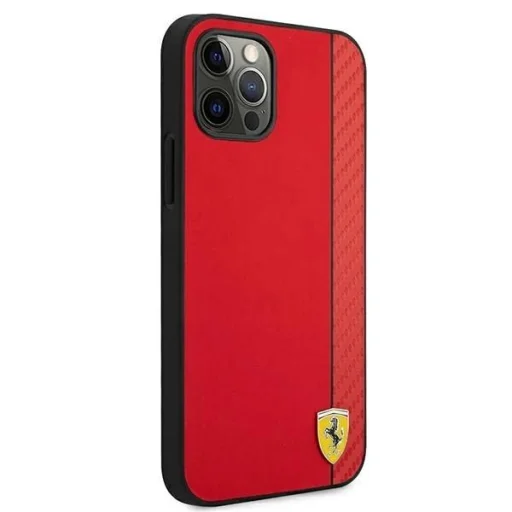 Ferrari FESAXHCP12LRE iPhone 12 Pro Max 6.7" piros/piros tok On Track Carbon Stripe - 4