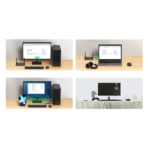 Ugreen két sávos adapter külső USB hálózati kártya - WiFi 11ac AC650 fekete (CM448) - 14