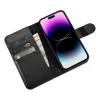 iCarer pénztárca tok 2 az 1-ben fedél iPhone 14 Pro bőr fliptok Anti-RFID fekete (WMI14220726-BK), thumbnail