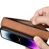 iCarer Wallet Case 2in1 iPhone 14 Pro Max bőr fliptok Anti-RFID barna tok thumbnail