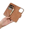 iCarer Wallet Case 2in1 iPhone 14 Pro Max bőr fliptok Anti-RFID barna tok thumbnail