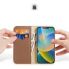 Dux Ducis Hivo Leather Flip Cover valódi bőr pénztárca kártyákhoz és iratokhoz iPhone 14 Plus barna tok thumbnail