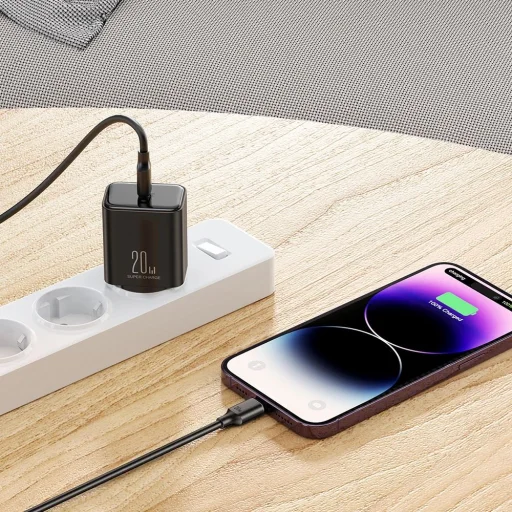 USB C 20W PD Joyroom JR-TCF06 töltő USB C - Lightning kábellel - fekete - 8