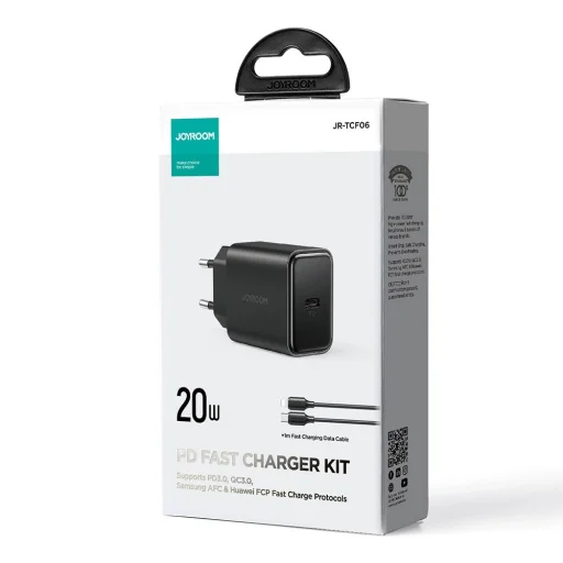 USB C 20W PD Joyroom JR-TCF06 töltő USB C - Lightning kábellel - fekete - 9