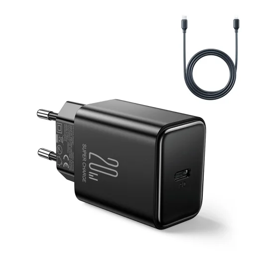 USB C 20W PD Joyroom JR-TCF06 töltő USB C - Lightning kábellel - fekete - 10