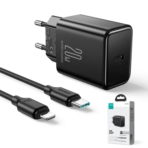 USB C 20W PD Joyroom JR-TCF06 töltő USB C - Lightning kábellel - fekete - 15