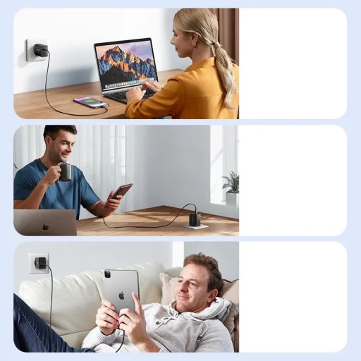 Joyroom JR-TCF09 gyors töltő 2x USB-C 40W - fekete - 9