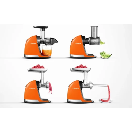 AMZCHEF Lassú Gyümölcsprés 1501-OG-SM (narancssárga) - 2