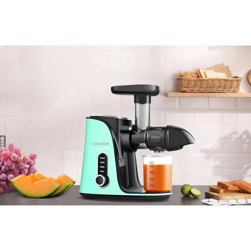 Lassú gyümölcsfacsaró AMZCHEF GM3001-GN (zöld) - 4