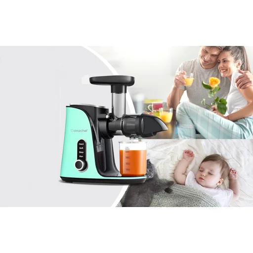 Lassú gyümölcsfacsaró AMZCHEF GM3001-GN (zöld) - 5