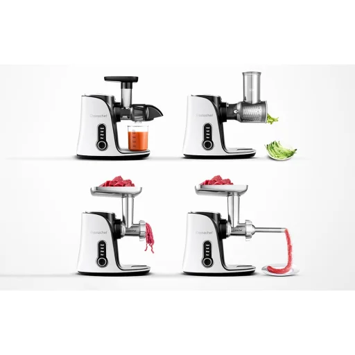 AMZCHEF GM3001-WT lassú gyümölcscentrifuga (fehér) - 4