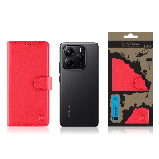 Tactical Field Notes piros fliptok Xiaomi Redmi Note 14 5G-hez - 3