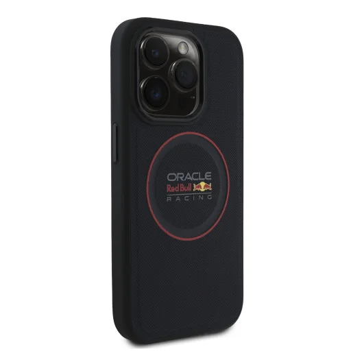 Red Bull PU Bőr Piros Gyűrű MagSafe Tok iPhone 14 Pro-hoz Navy - 4