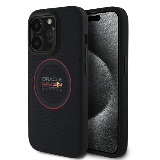 Red Bull PU Bőr Piros Gyűrű MagSafe Tok iPhone 14 Pro-hoz Navy - 1