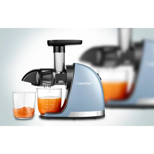  Lassú gyümölcsprés AMZCHEF 1501-BU-SM (Kék) - 3