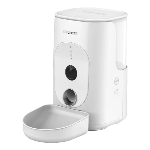 Automata kisállat etető kamerával Dogness F15 4L melamin tálkával (fehér) - 1