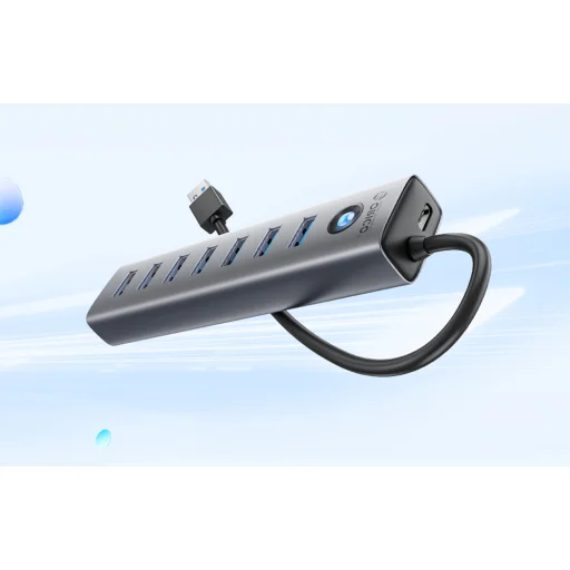 Orico USB-C átalakító 7xUSB-A 3.0 - szürke - 2