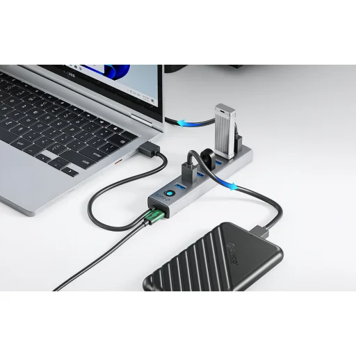 Orico USB-C átalakító 7xUSB-A 3.0 - szürke - 4