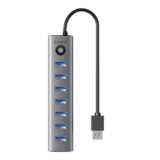 Orico USB-C átalakító 7xUSB-A 3.0 - szürke - 1