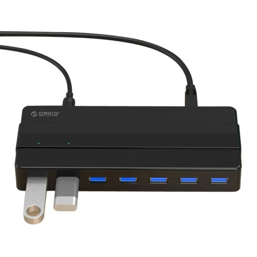 Orico 7xUSB 3.0 Hub Adapter (fekete) USB elosztó - 3