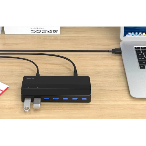 Orico 7xUSB 3.0 Hub Adapter (fekete) USB elosztó - 6
