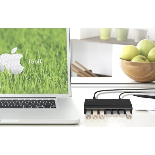 Orico 7xUSB 3.0 Hub Adapter (fekete) USB elosztó - 7