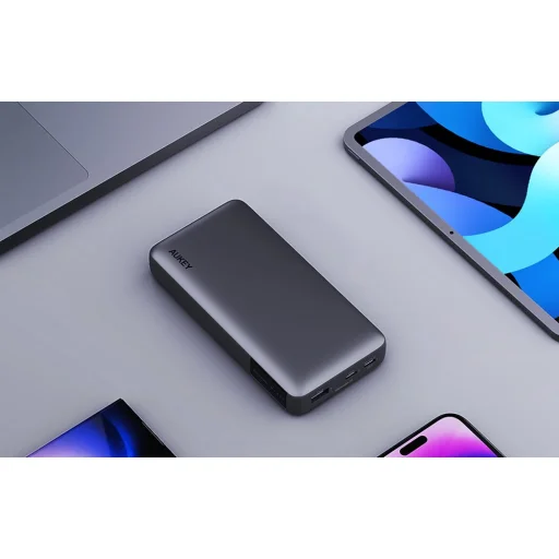 Powerbank Aukey PB-Y42, 20000mAh, 30W PD (fekete) - 4