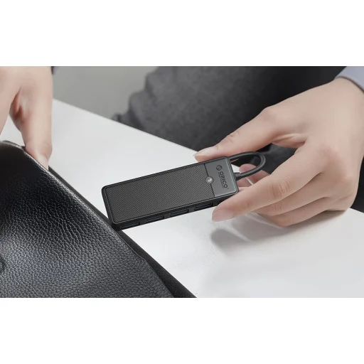 Orico Hub 4in1 USB A3.0x4 (fekete) adapter - 2