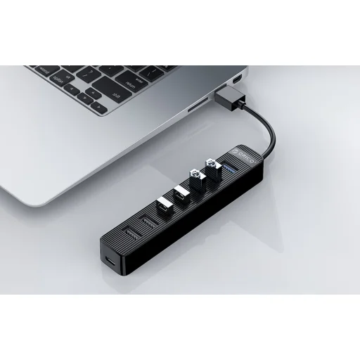 Orico USB Hub elosztó TWU3-7A-BK-EP-IP fekete - 4