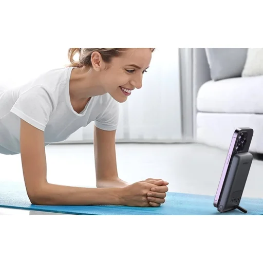 Aukey PB-MS01 mágneses powerbank, 6700mAh, 15W (fekete) - 4