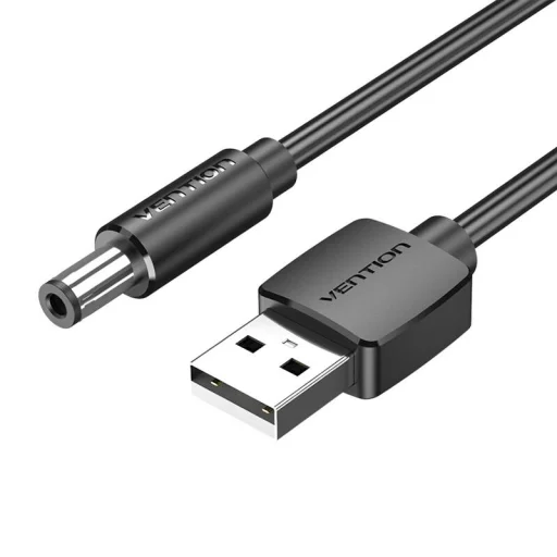 USB - DC tápkábel 2.0 DC 5.5mm csatlakozó Vention CEYBF 1m (fekete) - 4