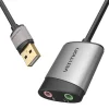 Külső USB Hangkártya Vention CDKHB, TRS 3.5mm, 0.15m (szürke) thumbnail