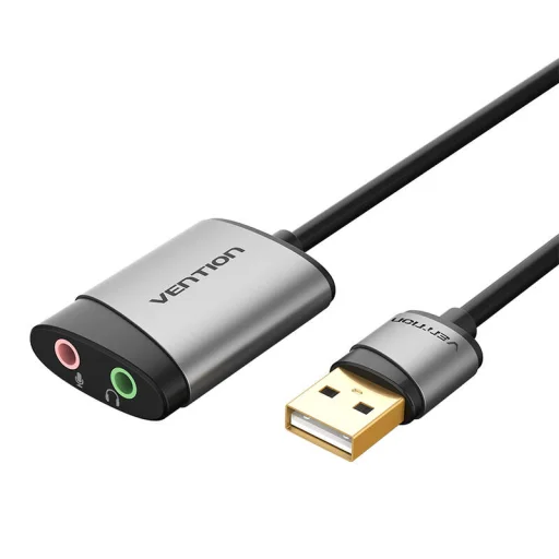 Külső USB Hangkártya Vention CDKHB, TRS 3.5mm, 0.15m (szürke) - 3