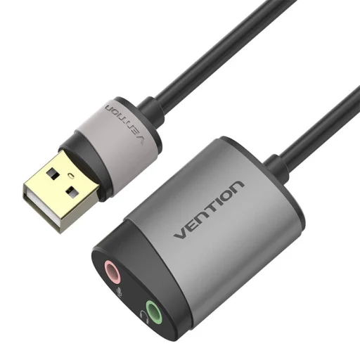 Külső USB Hangkártya Vention CDKHB, TRS 3.5mm, 0.15m (szürke) - 5
