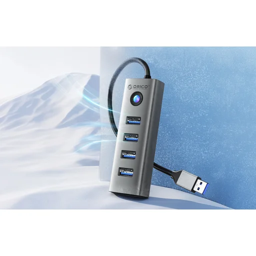 Orico Hub USB-A 4xUSB-A 3.0 adapter - szürke - 2