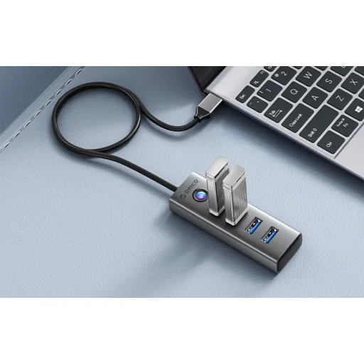 Orico Hub USB-A 4xUSB-A 3.0 adapter - szürke - 4