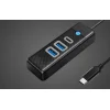 Orico USB-C - 2x USB 3.0 + USB-C Adapter Hub, 5 Gbps sebességű, 0.15m (fekete) thumbnail