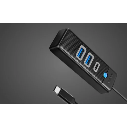 Orico USB-C - 2x USB 3.0 + USB-C Adapter Hub, 5 Gbps sebességű, 0.15m (fekete) - 6