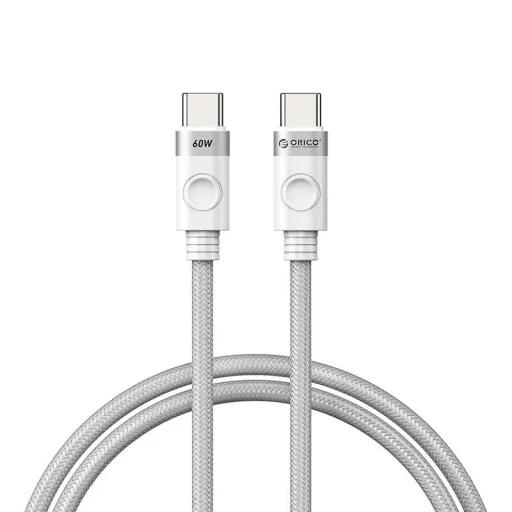 Orico Töltőkábel 60W USB-C to C - fehér - 1