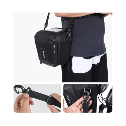 WILDMAN utazó táska kormányra cipzárral WILDMAN GS9 3L fekete - 9