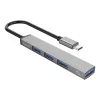 Orico USB-C to USB-A 3.0 + 3x USB-A 2.0 Hub Adapter - szürke thumbnail